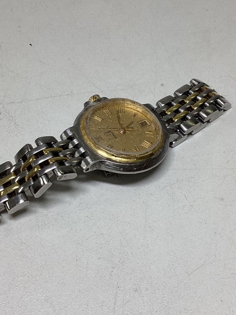 k*9様 ジャンク　dunhill アナログ腕時計 ゴールド/シルバー