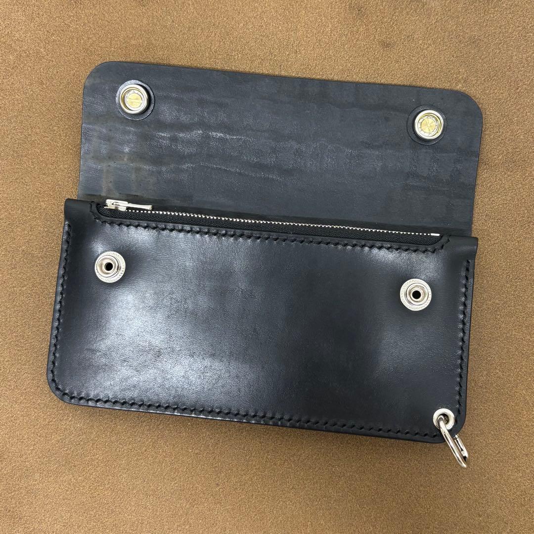 ホースバット　トラッカーウォレット　黒　3層　シルバー950 Comipel