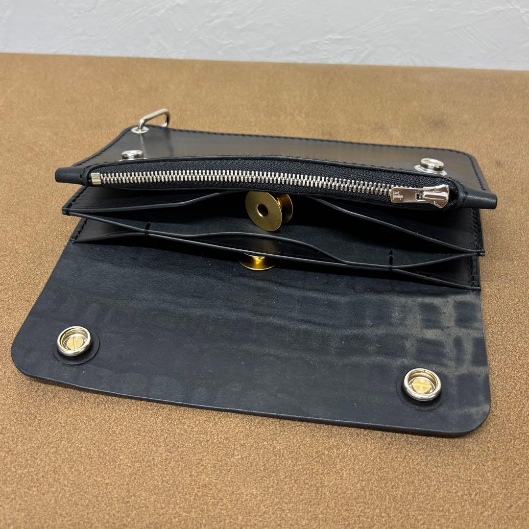 ホースバット　トラッカーウォレット　黒　3層　シルバー950 Comipel