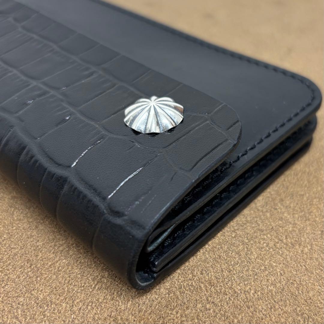 ホースバット　トラッカーウォレット　黒　3層　シルバー950 Comipel