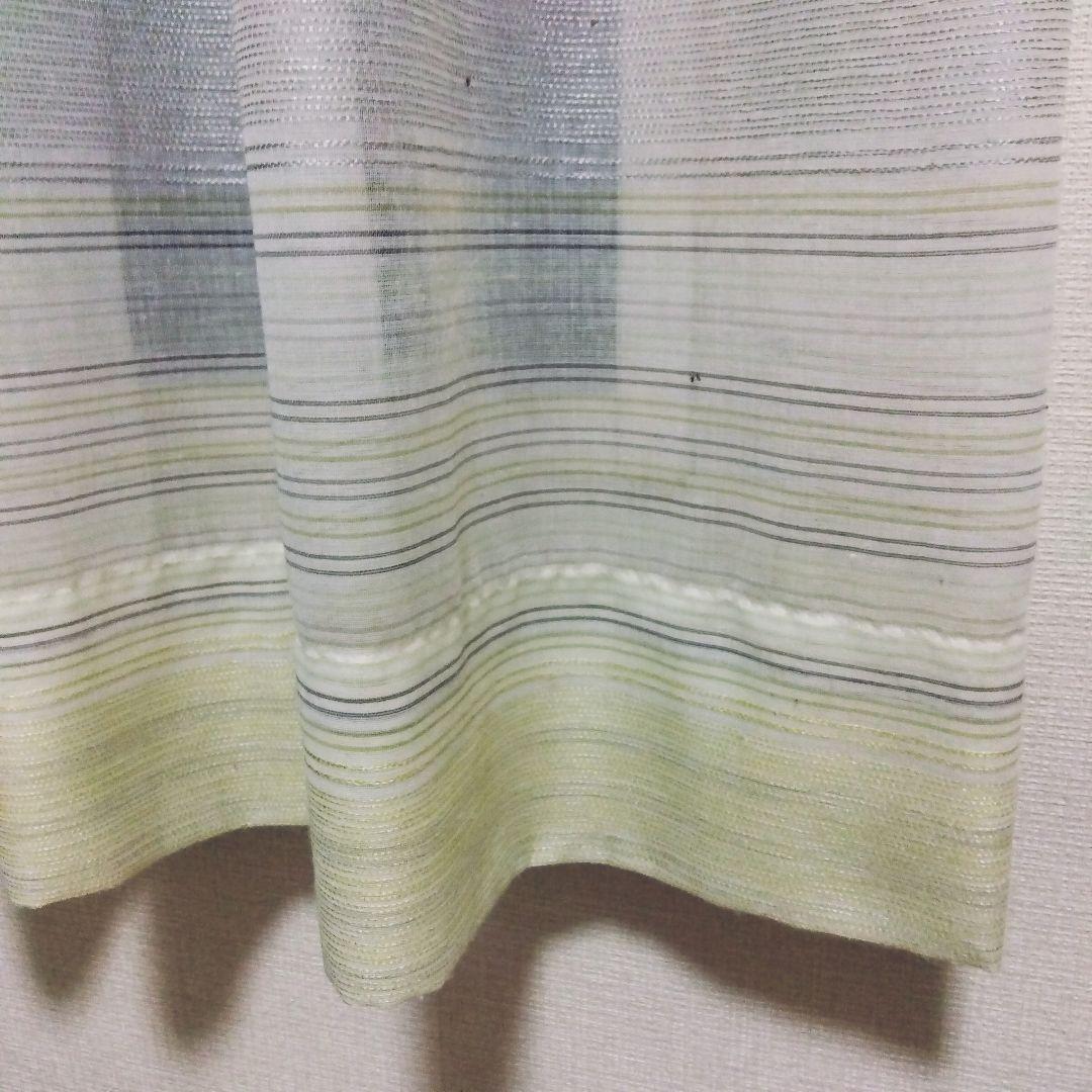 KEYUCAケユカ 小窓用レースのカーテンと遮光カーテン レモングリーン 若草色