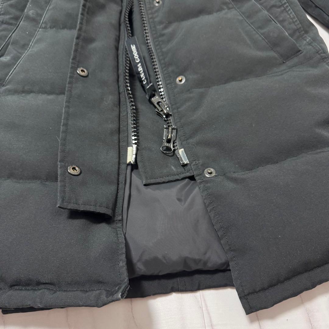 カナダグース マッケンジー ダウンコート サザビー M相当 ブラック 刺繍ロゴ