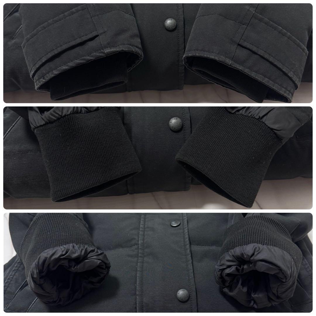 カナダグース マッケンジー ダウンコート サザビー M相当 ブラック 刺繍ロゴ