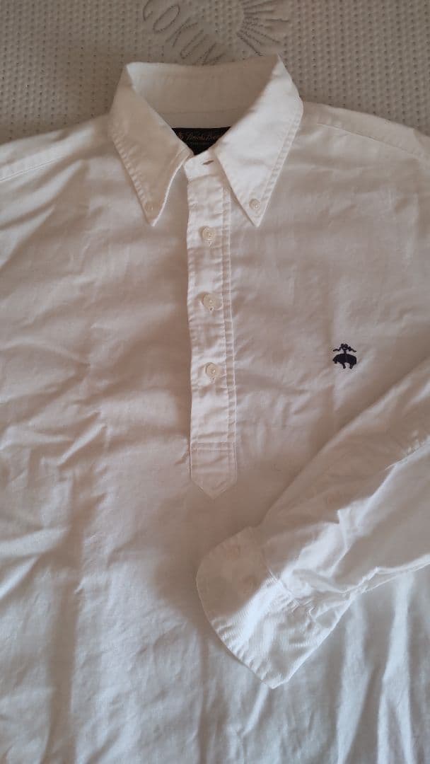 BrooksBrothersオックスフォードボタンダウンプルオーバーシャツ M