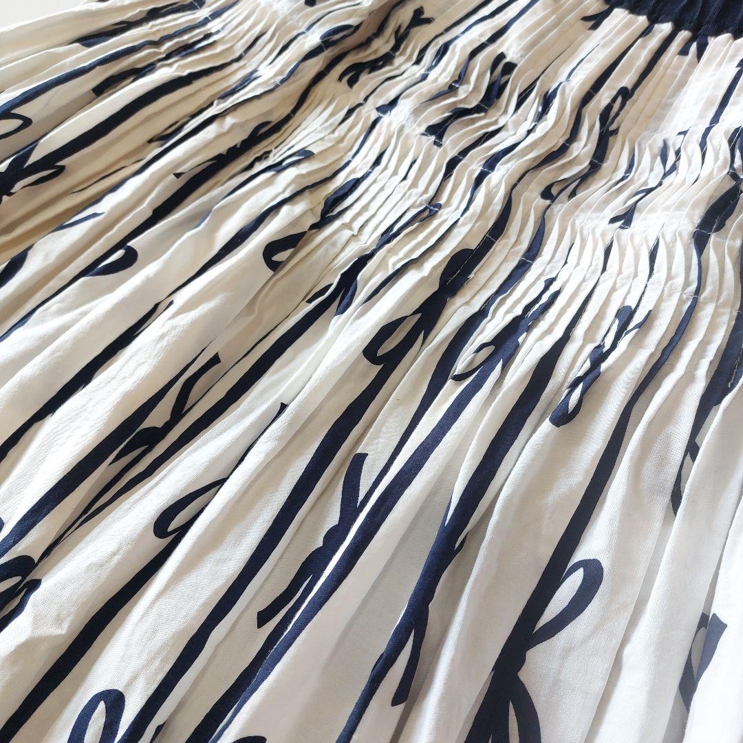 【美品】ミュベール MUVEIL 2022SS リボンストライプスカート 38