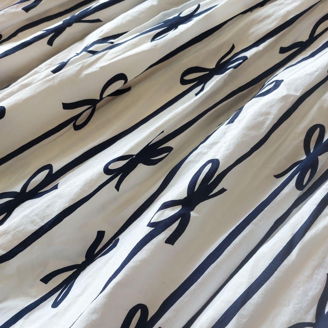 【美品】ミュベール MUVEIL 2022SS リボンストライプスカート 38