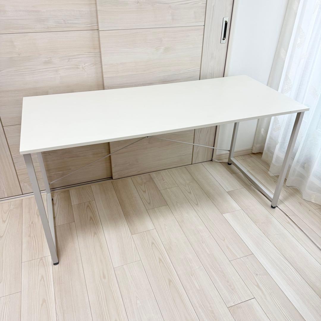 サンワダイレクト パソコンデスク 幅140cm×奥60cm シンプルワークデスク