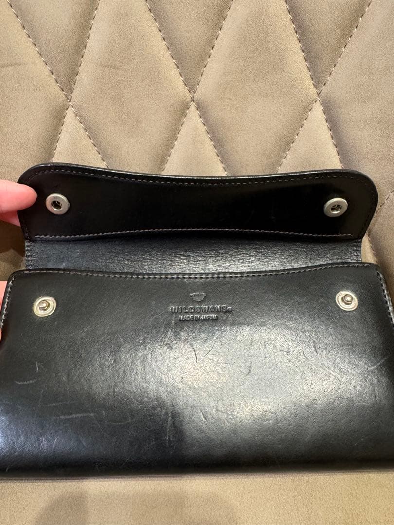 ☆nobu☆　WILDSWANS WAVE 王冠ロゴ サドル ブラック