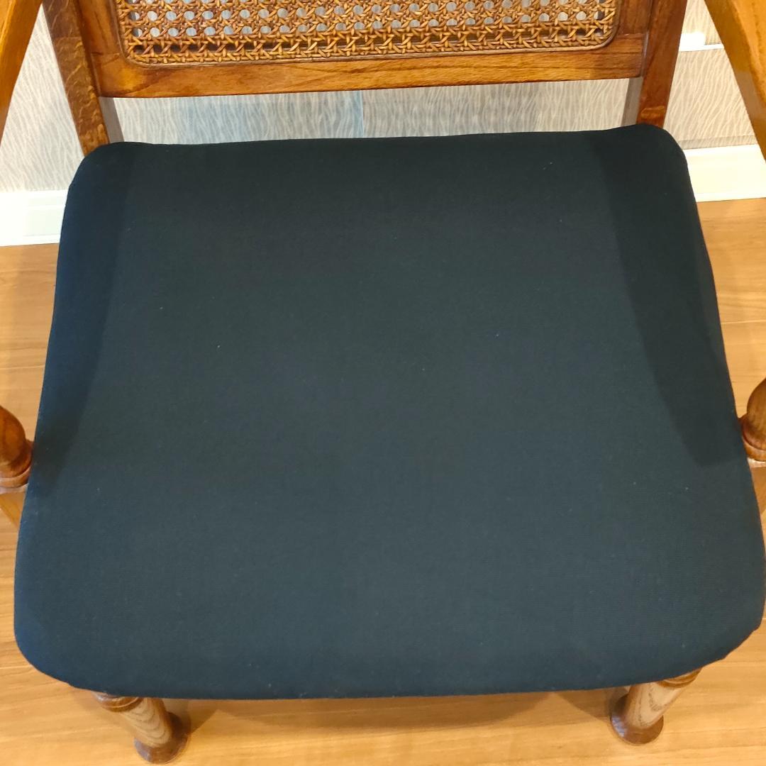 三越ブルージュ　アームチェア　ラタンバック　三越製作所