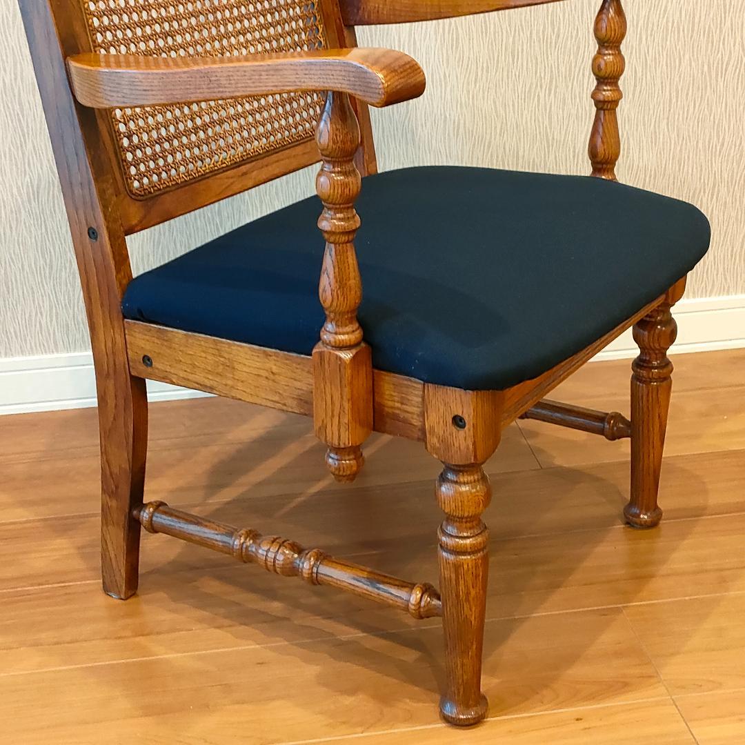 三越ブルージュ　アームチェア　ラタンバック　三越製作所