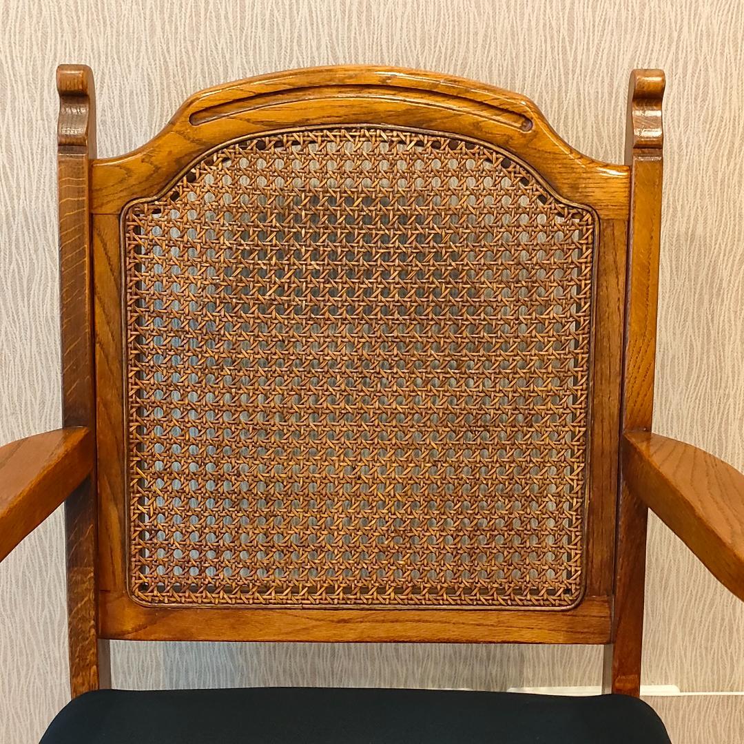 三越ブルージュ　アームチェア　ラタンバック　三越製作所