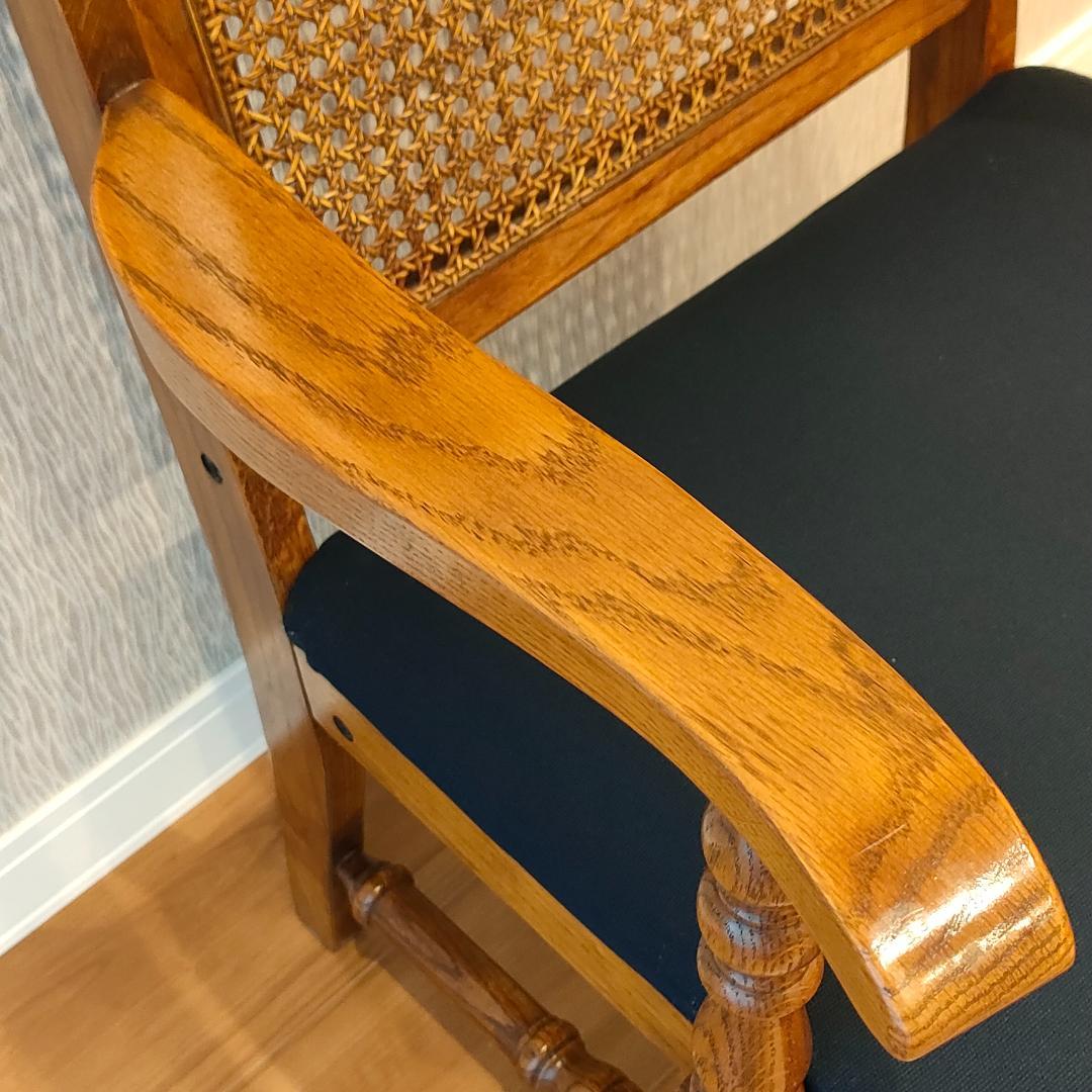 三越ブルージュ　アームチェア　ラタンバック　三越製作所