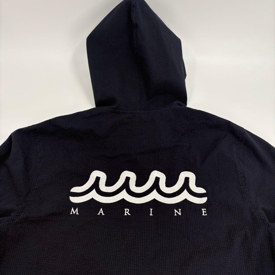美品muta MARINE ムータマリン ジップパーカー 紺 5 L 859