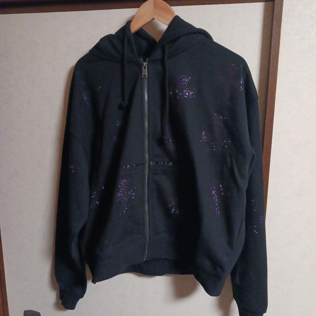 UNKNOWN ブラック ジップアップパーカー M