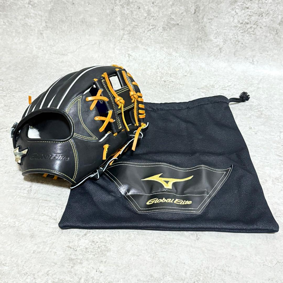 ☆未使用品☆ミズノ 硬式用内野手用グローブ グローバルエリート ブラック