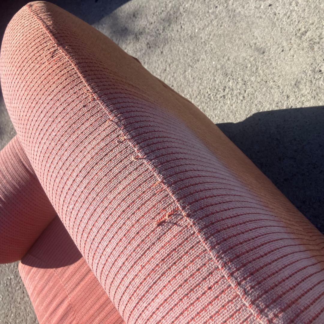 北欧レトロ ミッドセンチュリー 2人掛けソファー アームチェア ピンク 古家具