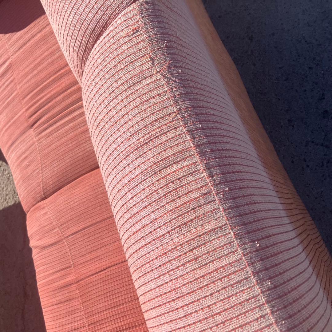 北欧レトロ ミッドセンチュリー 2人掛けソファー アームチェア ピンク 古家具