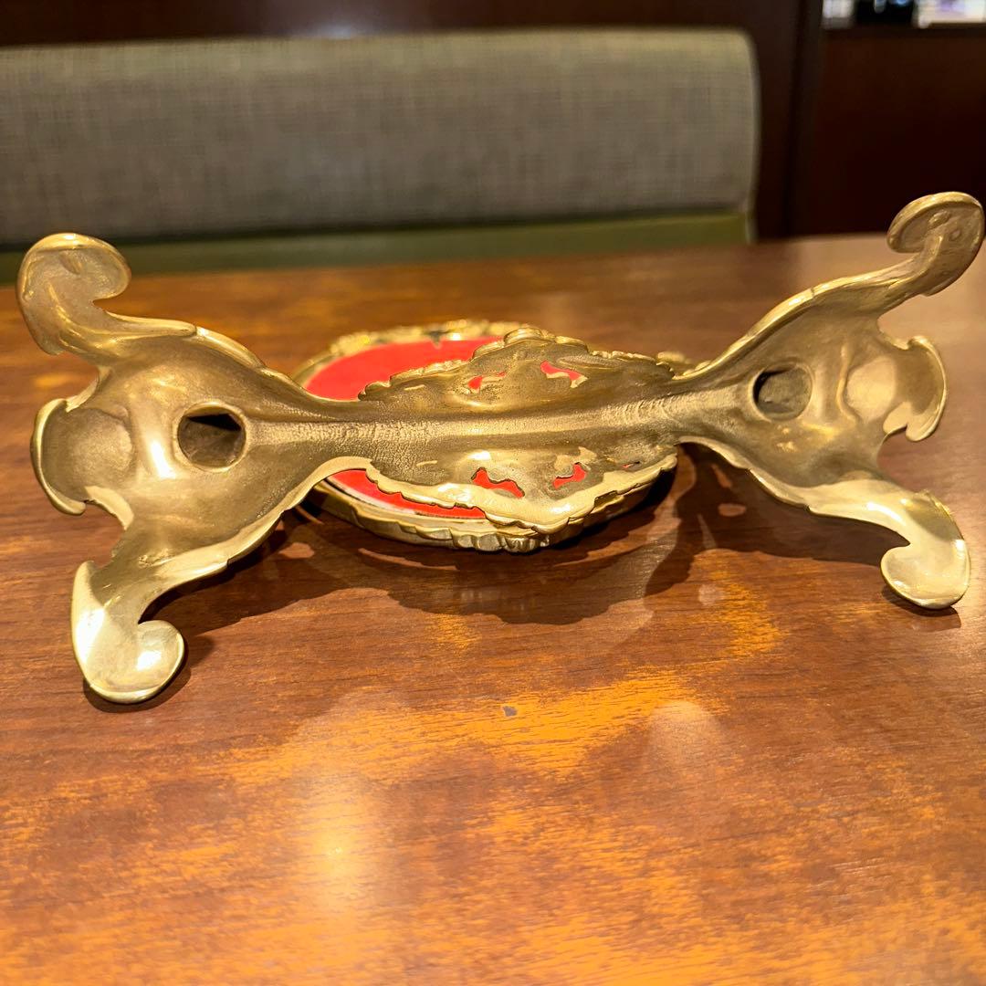 France Vintage スタンドミラー 真鍮 30cm アンティーク鏡