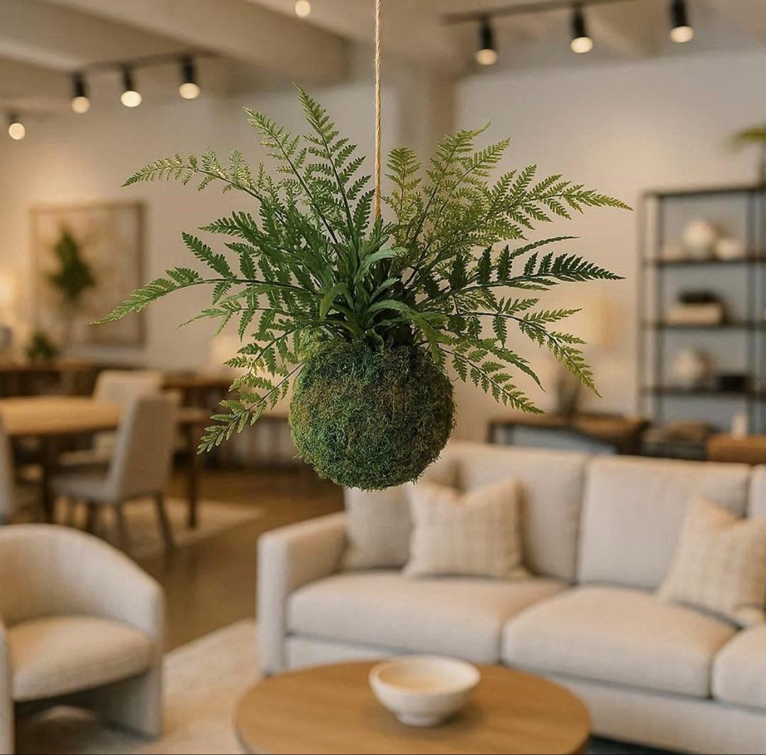 光触媒　人工観葉植物　フェイクグリーン　ミックスファンモスボール