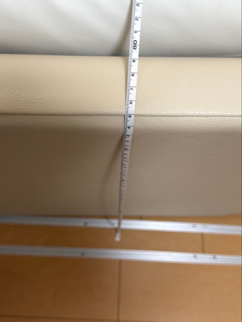 ホワイト 2人掛けソファ オットマン付き