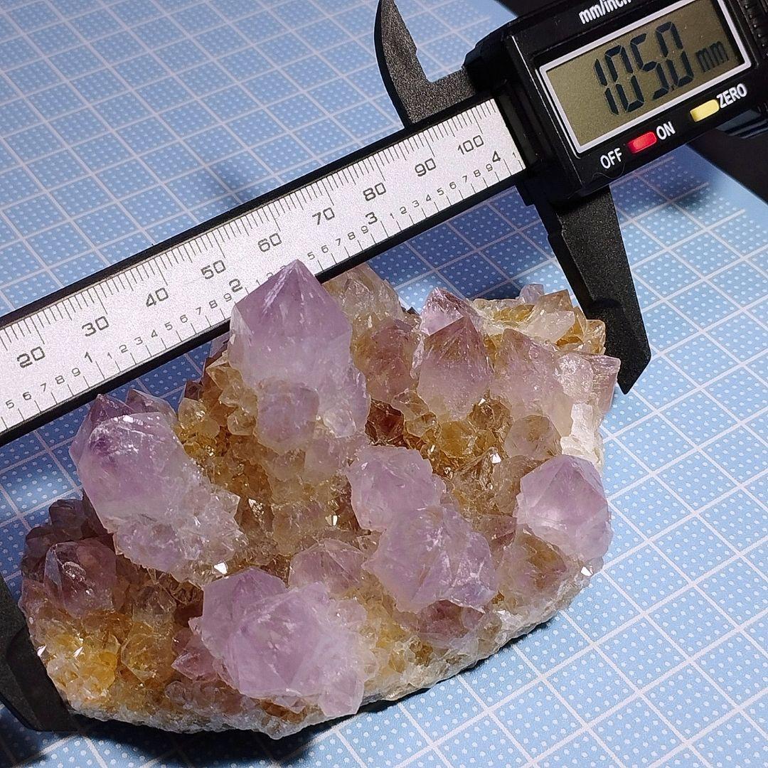 ②原石 クラスター カクタスアメジスト カクタス水晶 カクタスクォーツ 262g