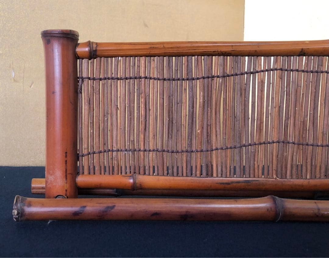 割引❗️《R》茶道具 煎茶 煤竹結界 衝立 炉屏 竹峰作　 1f