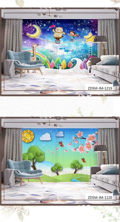 ことも部屋カーテン　自分が好きな写真をオーナーできます、