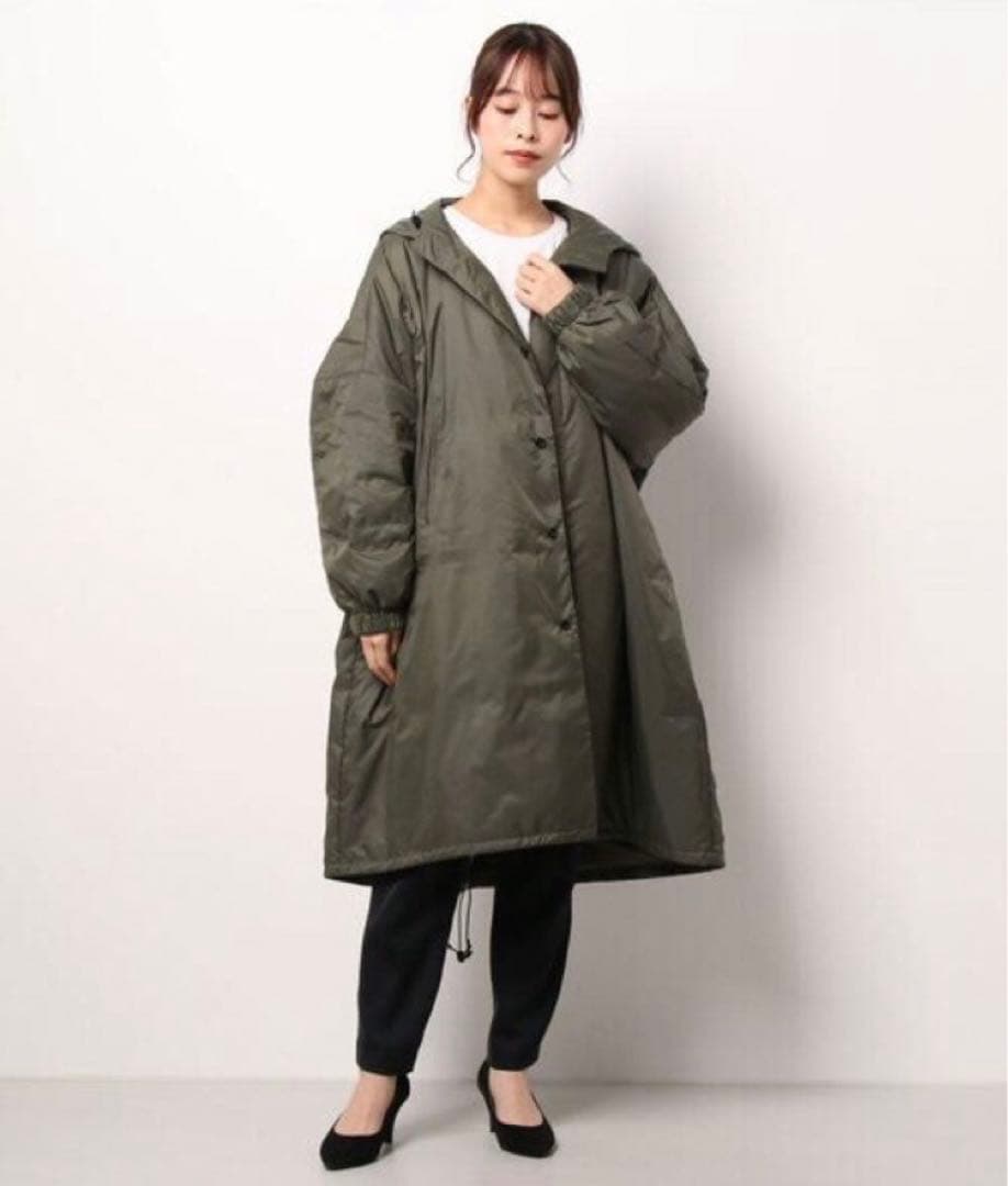 本日限定値下げmizuiroind ミズイロインド　フードダウンコート　カーキ