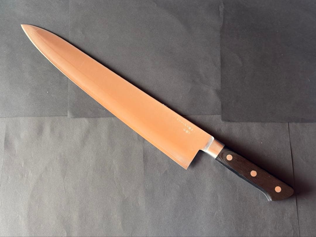 藤次郎作 料理庖丁 スウエーデン鋼 DP口金付 牛刀330mm F-812