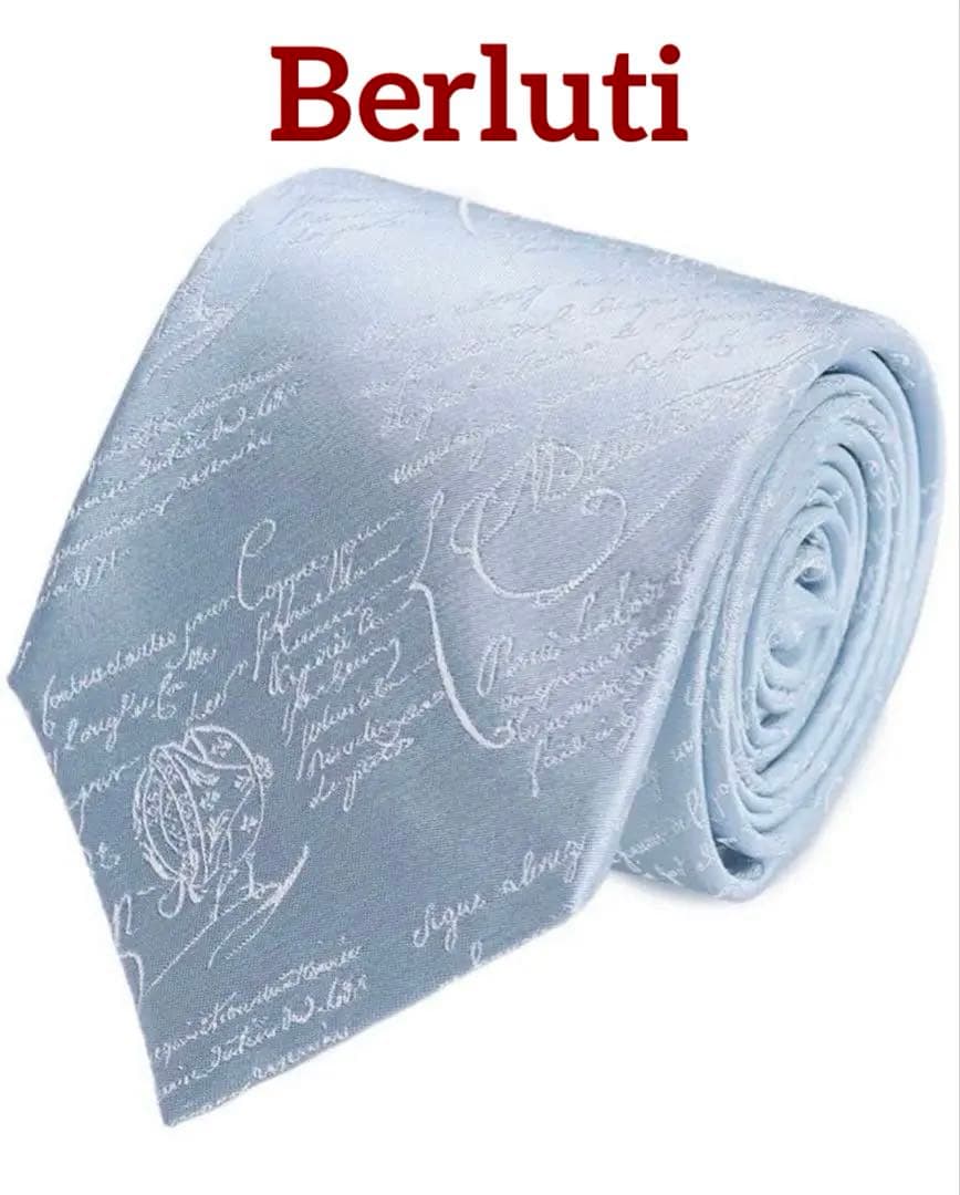 最終値下げ 美品 BERLUTI ベルルッティ スクリットタイ ネクタイ