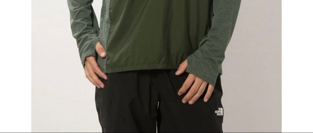 【THE NORTH FACE】希少品　メッシュ長袖シャツ ハーフジップ