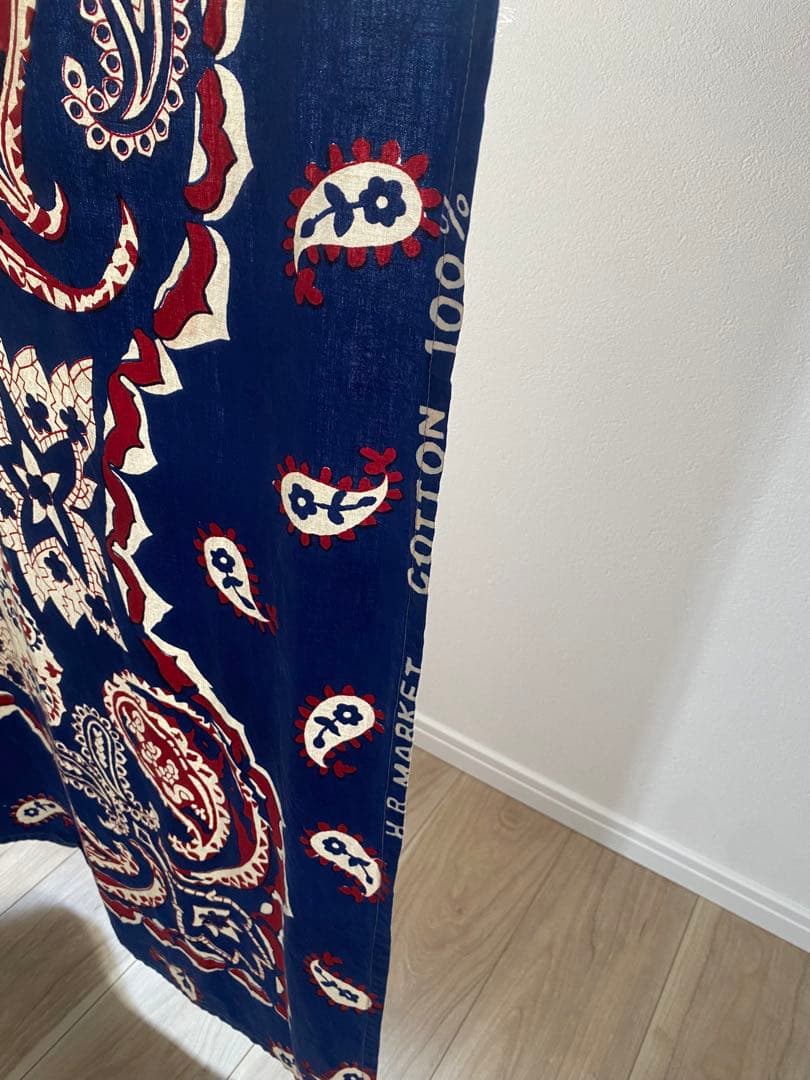 【tky78 】BLUE BLUE インディゴ染め ペイズリー柄