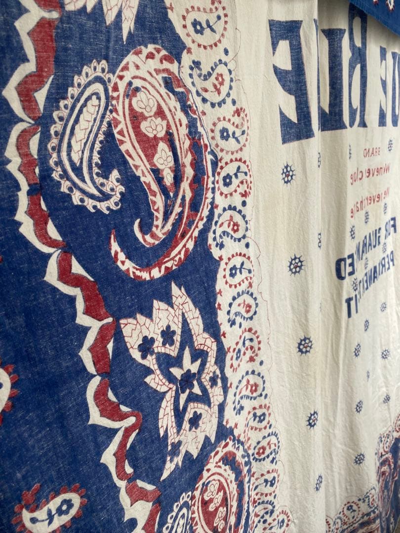 【tky78 】BLUE BLUE インディゴ染め ペイズリー柄