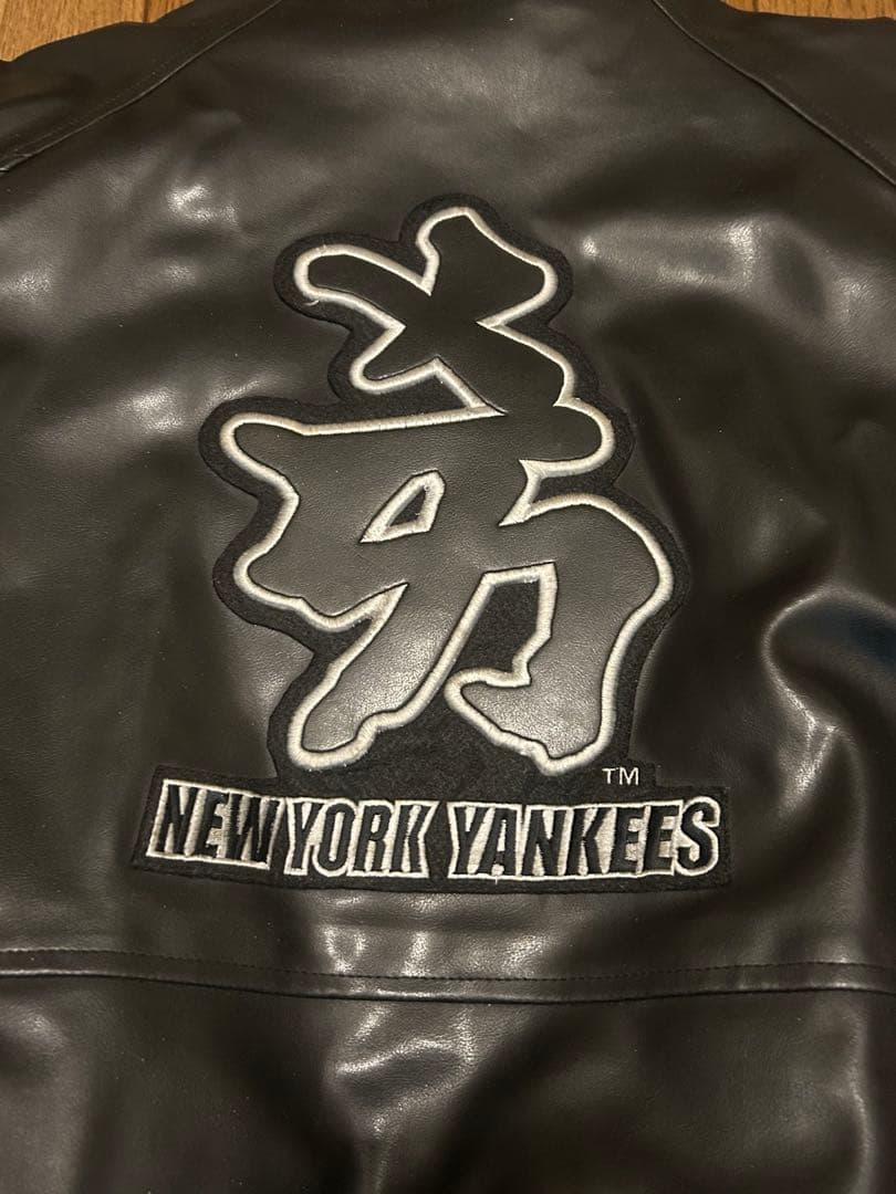 Newyork yankees レザージャケット pvc 漢字
