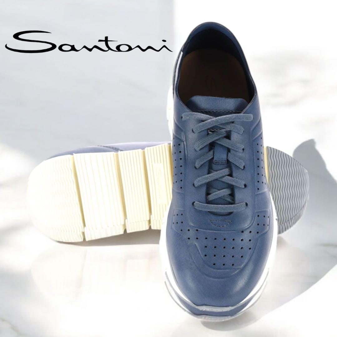 Santoni サントーニ　上質レザースニーカー