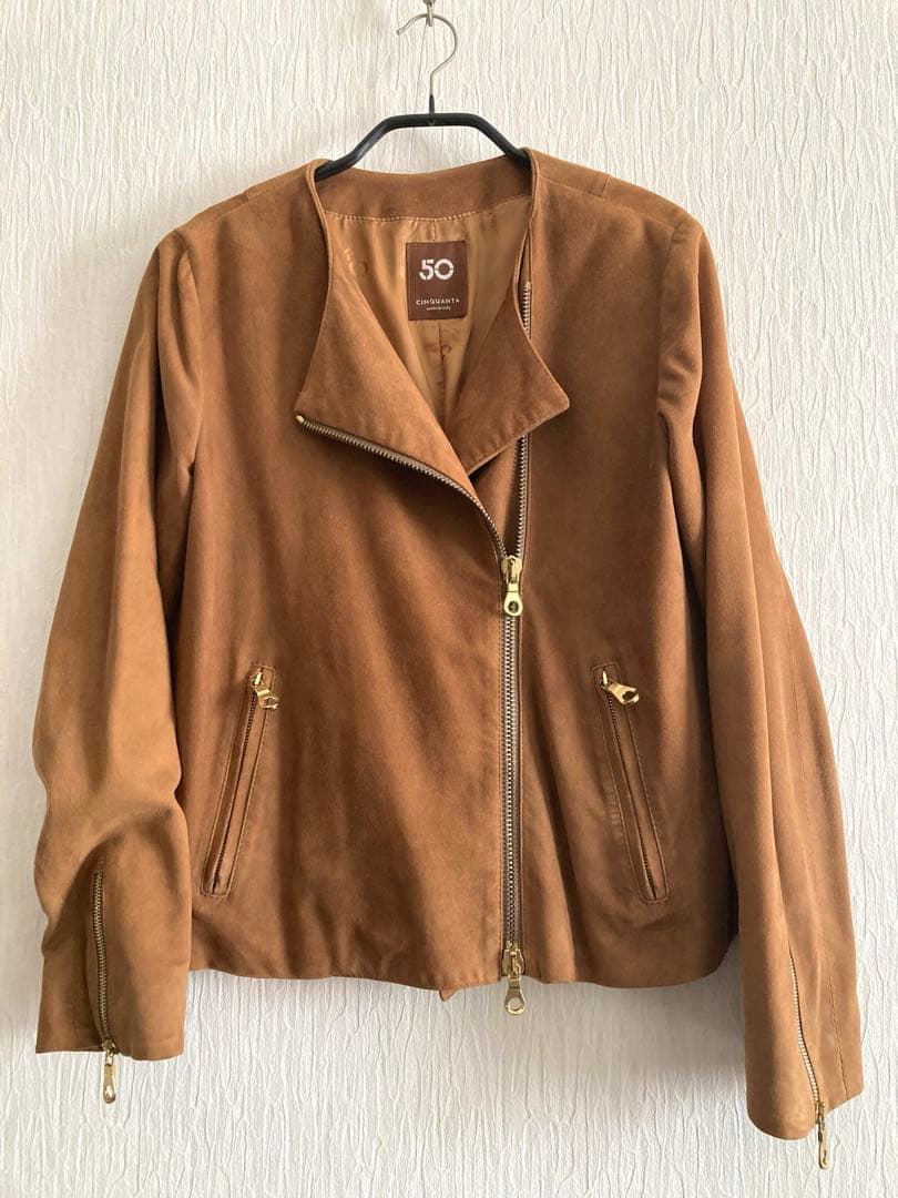 チンクアンタ　スエードライダースジャケット