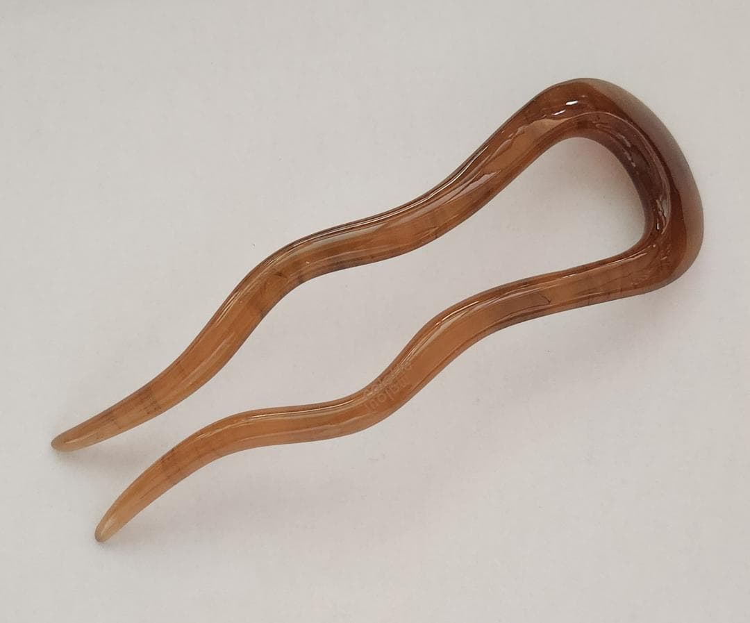 コレットマルーフ ブラウン ウェービーヘアピン