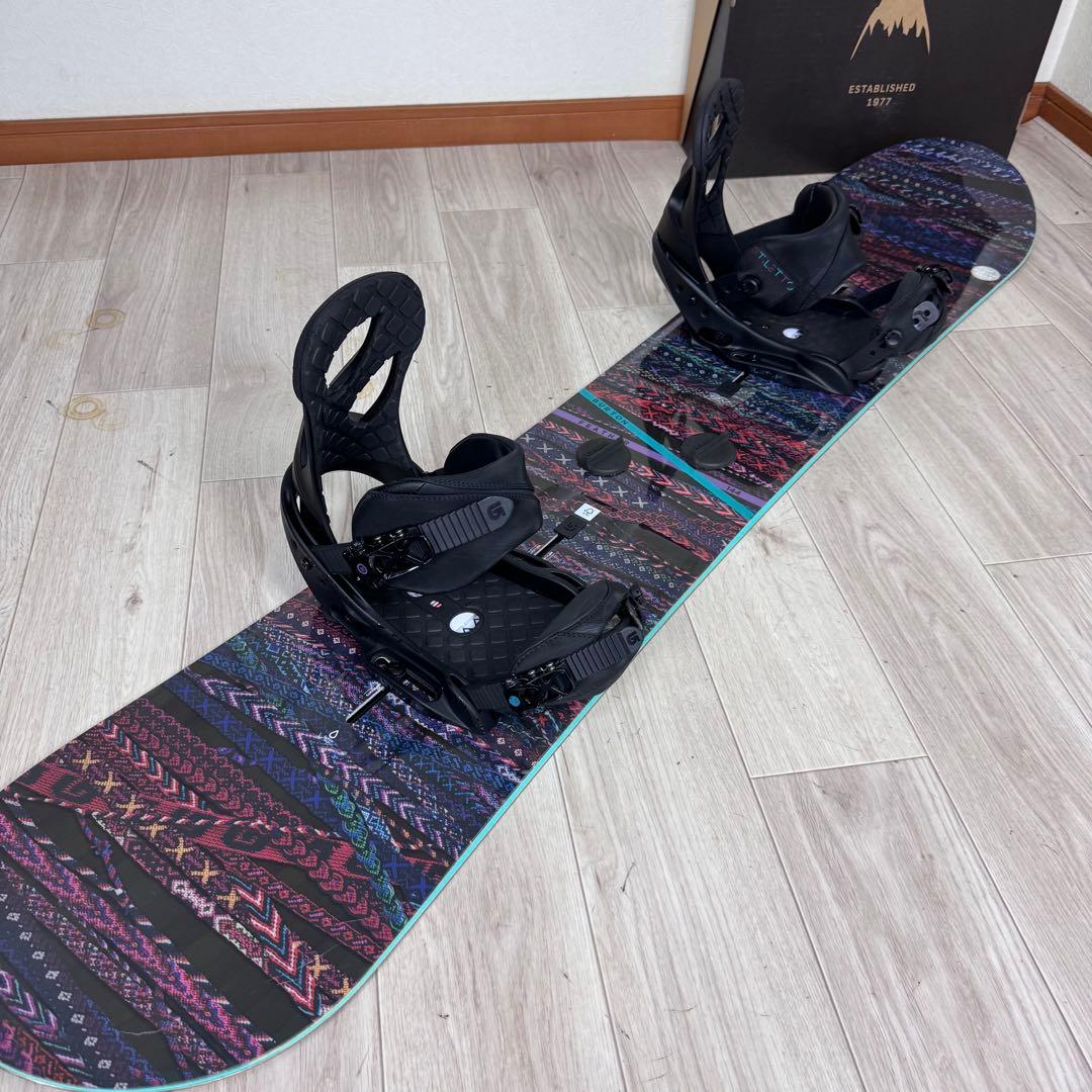 専用BURTON FEATHER 144cm スノーボードセット　レディース