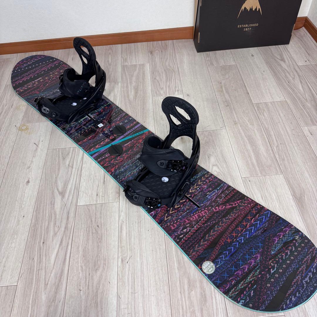 専用BURTON FEATHER 144cm スノーボードセット　レディース