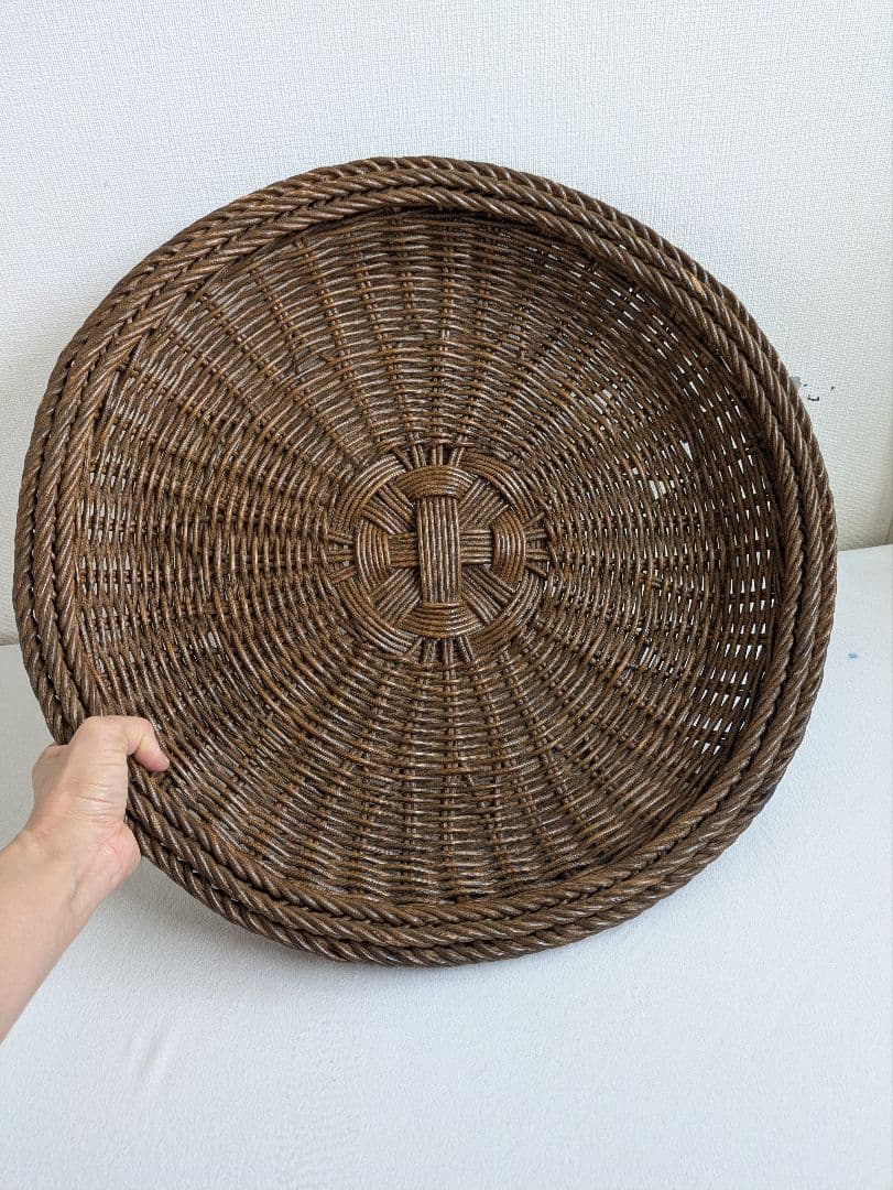 アケビヅル細工　特注大型トレイ　約49センチ