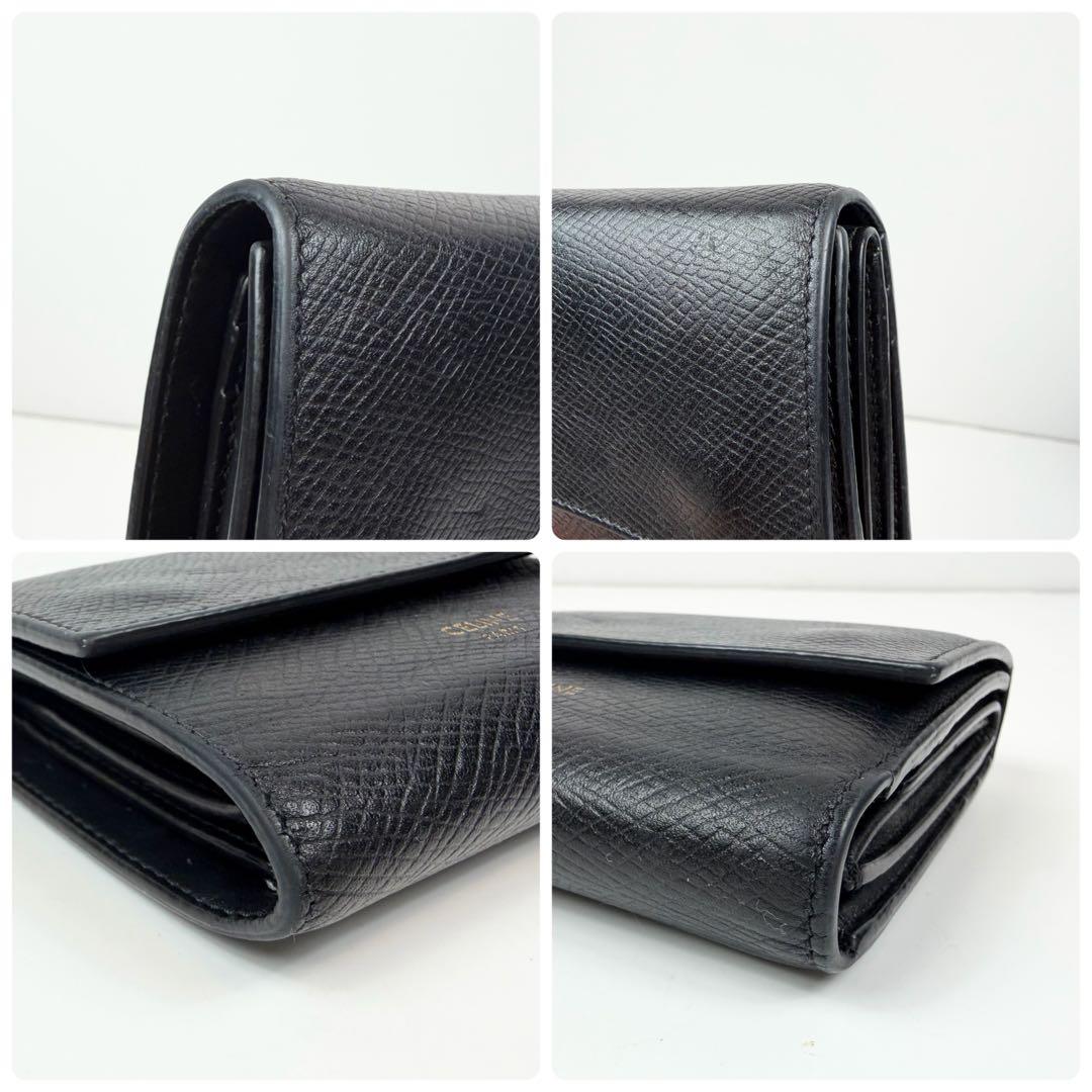 CELINE セリーヌ スモール トリフォールドウォレット ブラック