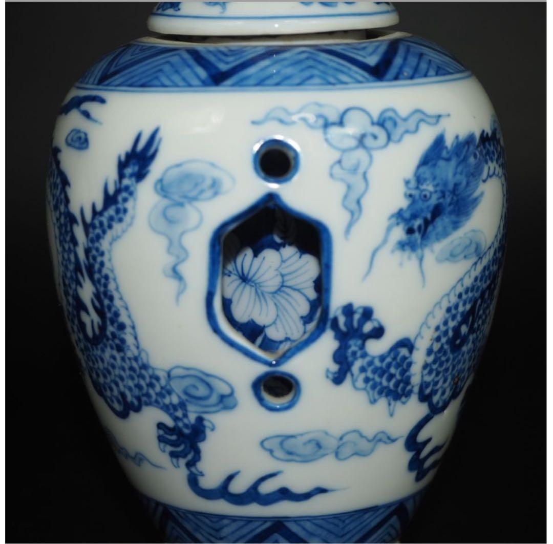 送料無料　『大清雍正年製』款　龍文転心瓶　倣清雍正