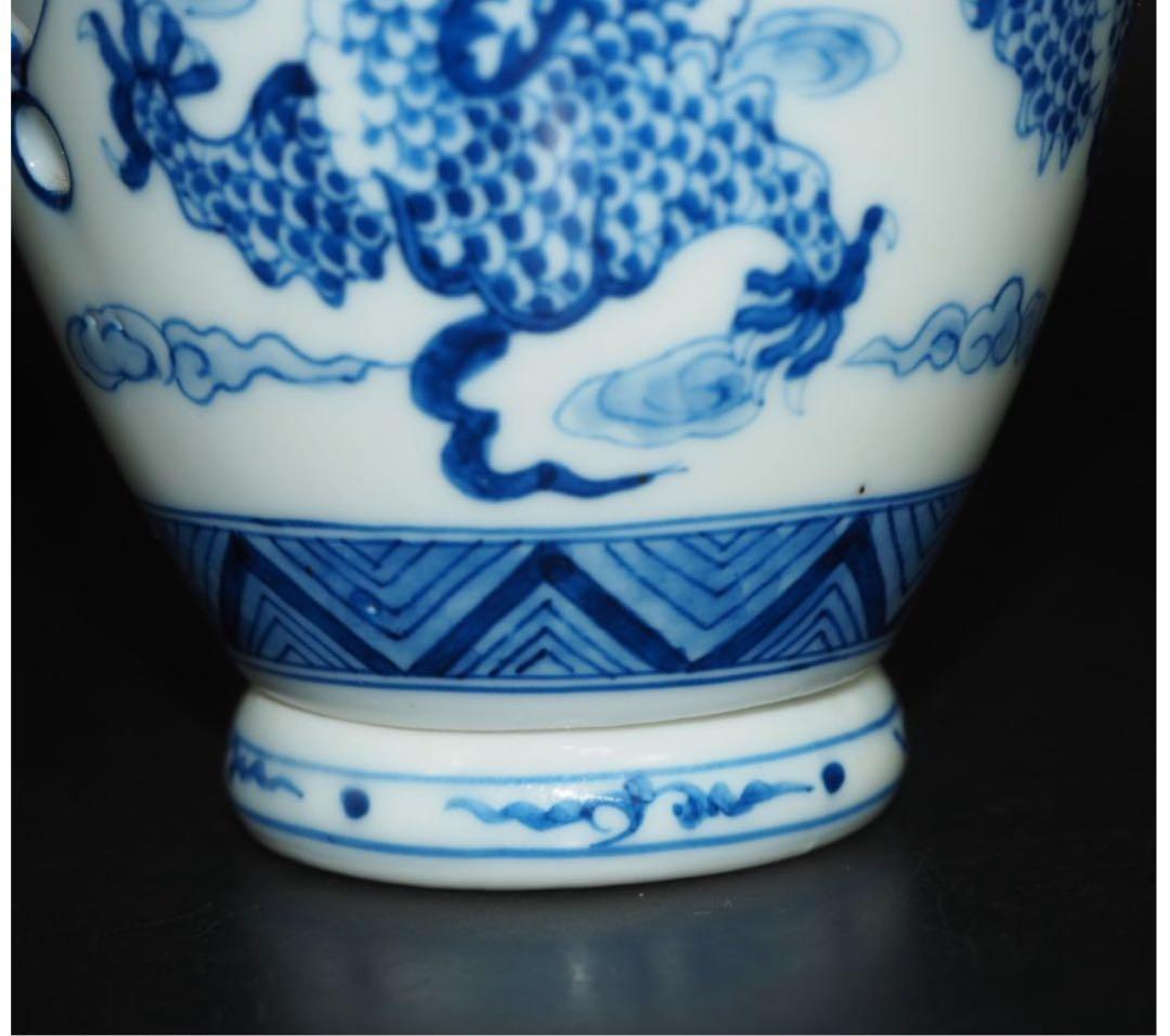 送料無料　『大清雍正年製』款　龍文転心瓶　倣清雍正