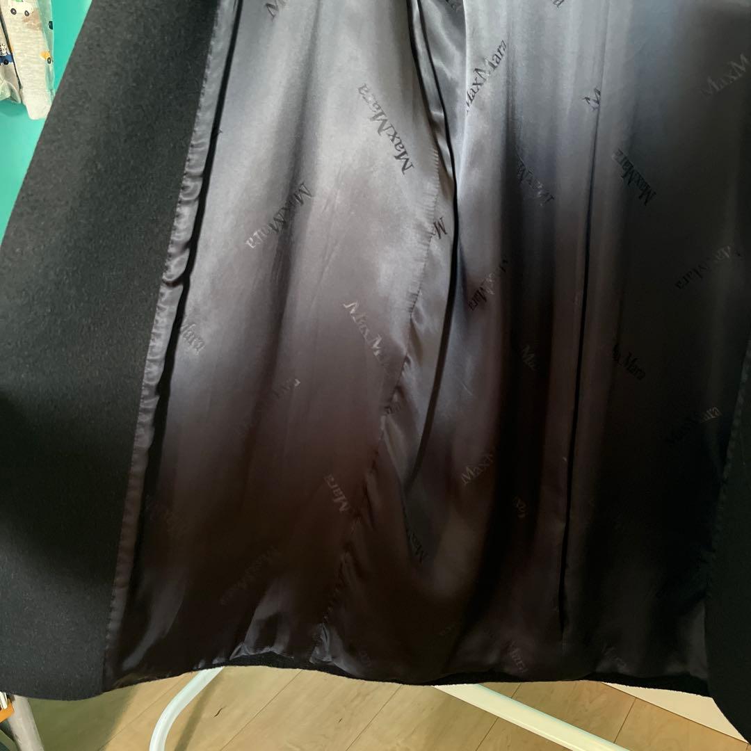 Max Mara ブラック ロングコート　ガウンコート