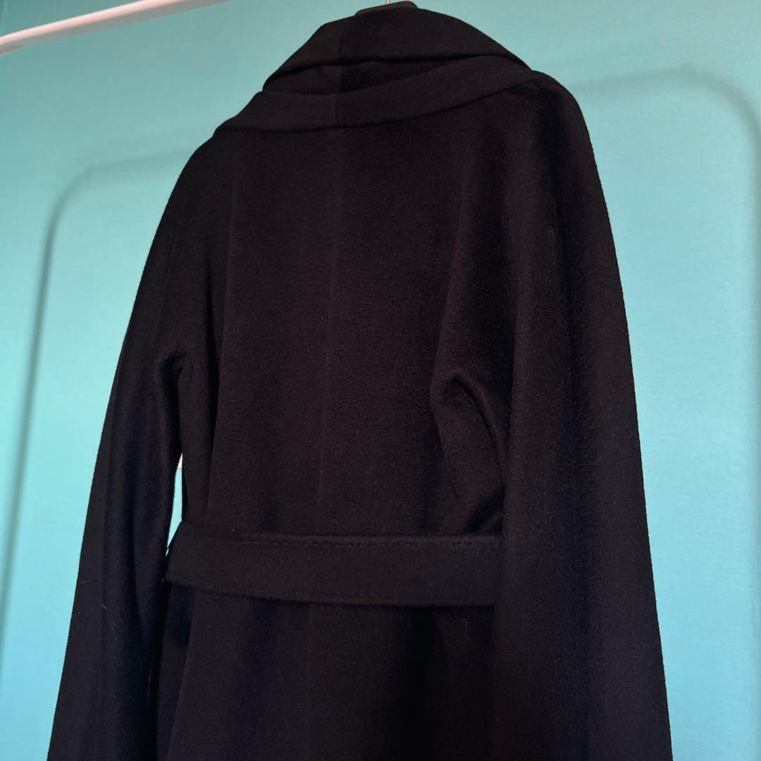 Max Mara ブラック ロングコート　ガウンコート