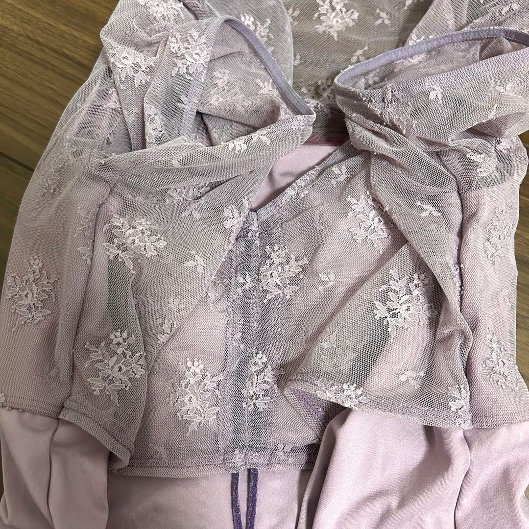 チャコット　ヨガウェアセット　レース付き上L,下Mサイズ