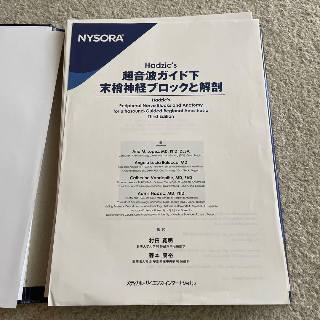 断裁済⭐︎Hadzic's 超音波ガイド下末梢神経ブロックと解剖