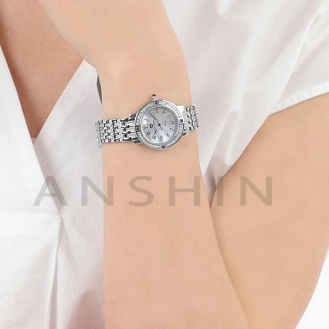 新品 ロイヤルモントレス ソーラー　ルビー4石　レディース 腕時計 シルバー