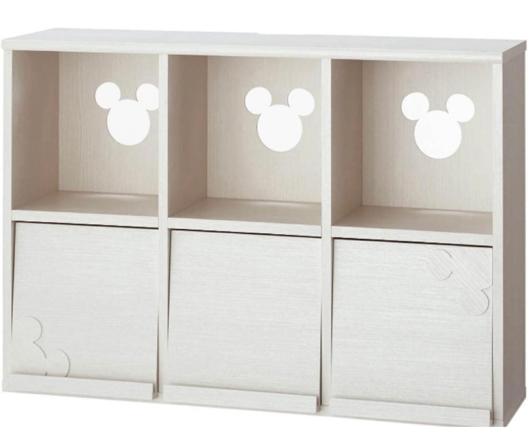 ディズニー　棚　コンパクトフラップキャビネット「ミッキーモチーフ」