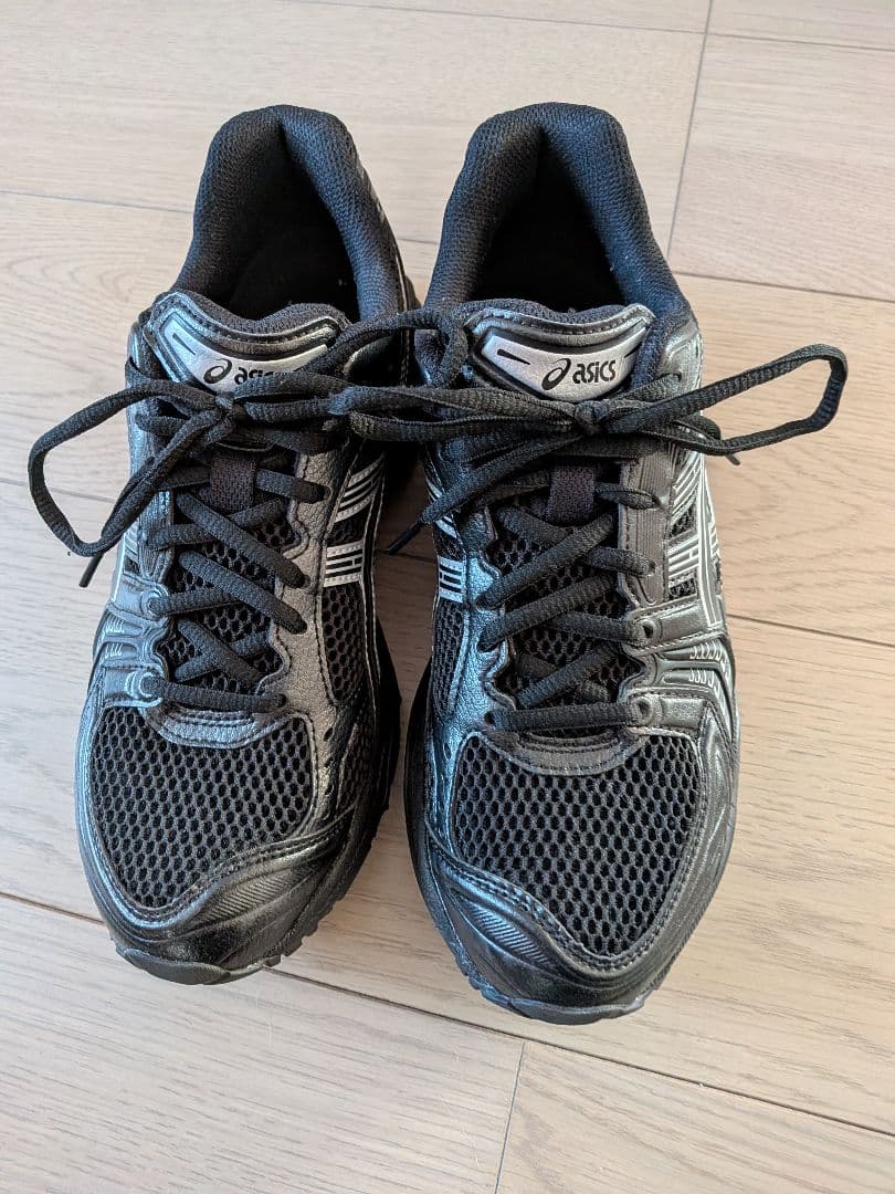 靴 asics gel kayano14 black puresilver